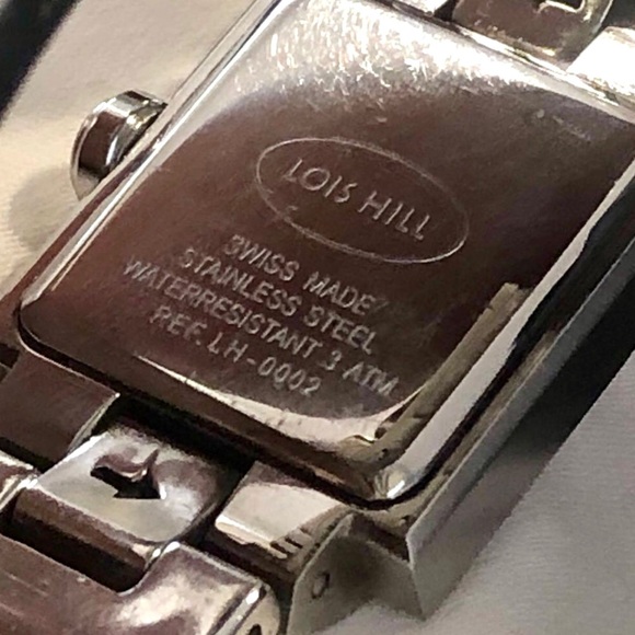 LOIS HILL Watch Square Face Alternating Links Sterling Silver Bracelet Band - Picture 17 of 17